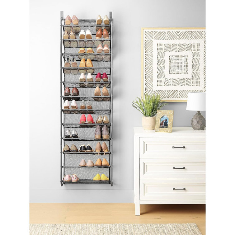 Whitmor, White 36Pair Over The Door Shoe Organizer Wayfair Canada